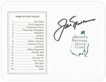 Jack Nicklaus Signed Augusta National Golf Club Scorecard (Beckett)
